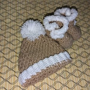 Crochet baby girl set